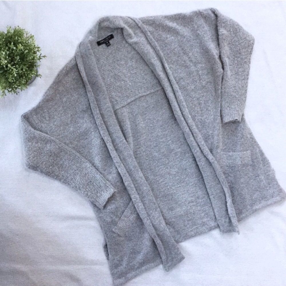 Romeo & Juliet Couture Grey Open Front Sweater S